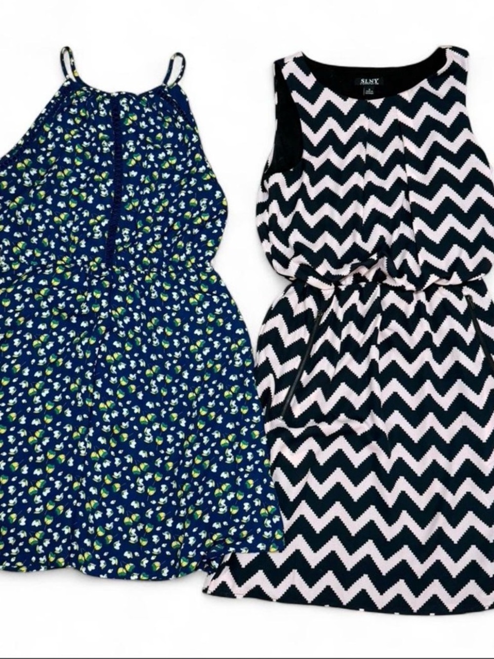 Black & White Chevron Sleeveless Dresses